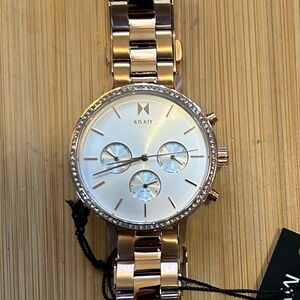 MVMT Classic Watch With 38mm Chronograph Face & RoseGold Bracelet